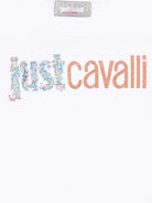 T-shirt per bambina Just Cavalli Kids bianca con stampa grafica - Rubino Kids