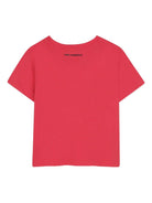 T-shirt per bambina Karl Lagerfeld Kids rossa con stampa Choupette - Rubino Kids