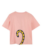 T-shirt per bambina Kenzo Kids rosa con stampa Tiger - Rubino Kids