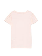 T-shirt per bambina Konges Slojd rosa con applicazione con paillettes - Rubino Kids