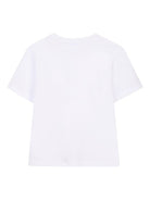 T-shirt per bambina Lanvin Enfant bianca con logo sul davanti - Rubino Kids