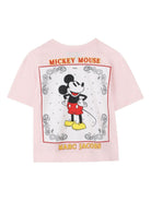 T-shirt per bambina Marc Jacobs Kids x Disney Mickey Mouse rosa con stampa - Rubino Kids