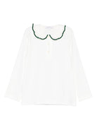 T-shirt per bambina Mariella Ferrari bianco con rifiniture verdi - Rubino Kids