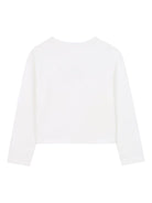 T-shirt per bambina Michael Kors Kids bianca con dettaglio logo - Rubino Kids