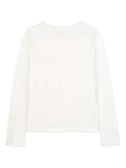 T-shirt per bambina Michael Kors Kids bianca con logo sul davanti - Rubino Kids