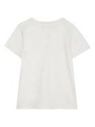 T-shirt per bambina Michael Kors Kids bianco con logo dorato - Rubino Kids