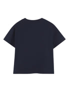 T-shirt per bambina Michael Kors Kids blu con stampa logo - Rubino Kids