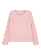 T-shirt per bambina Michael Kors Kids rosa con ricamo logo - Rubino Kids