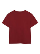 T-shirt per bambina Michael Kors Kids rossa con logo ricamato - Rubino Kids