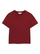 T-shirt per bambina Michael Kors Kids rossa con logo ricamato - Rubino Kids