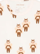 T-shirt per bambina Mini Rodini beige con stampa grafica - Rubino Kids