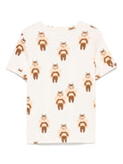 T-shirt per bambina Mini Rodini beige con stampa grafica - Rubino Kids
