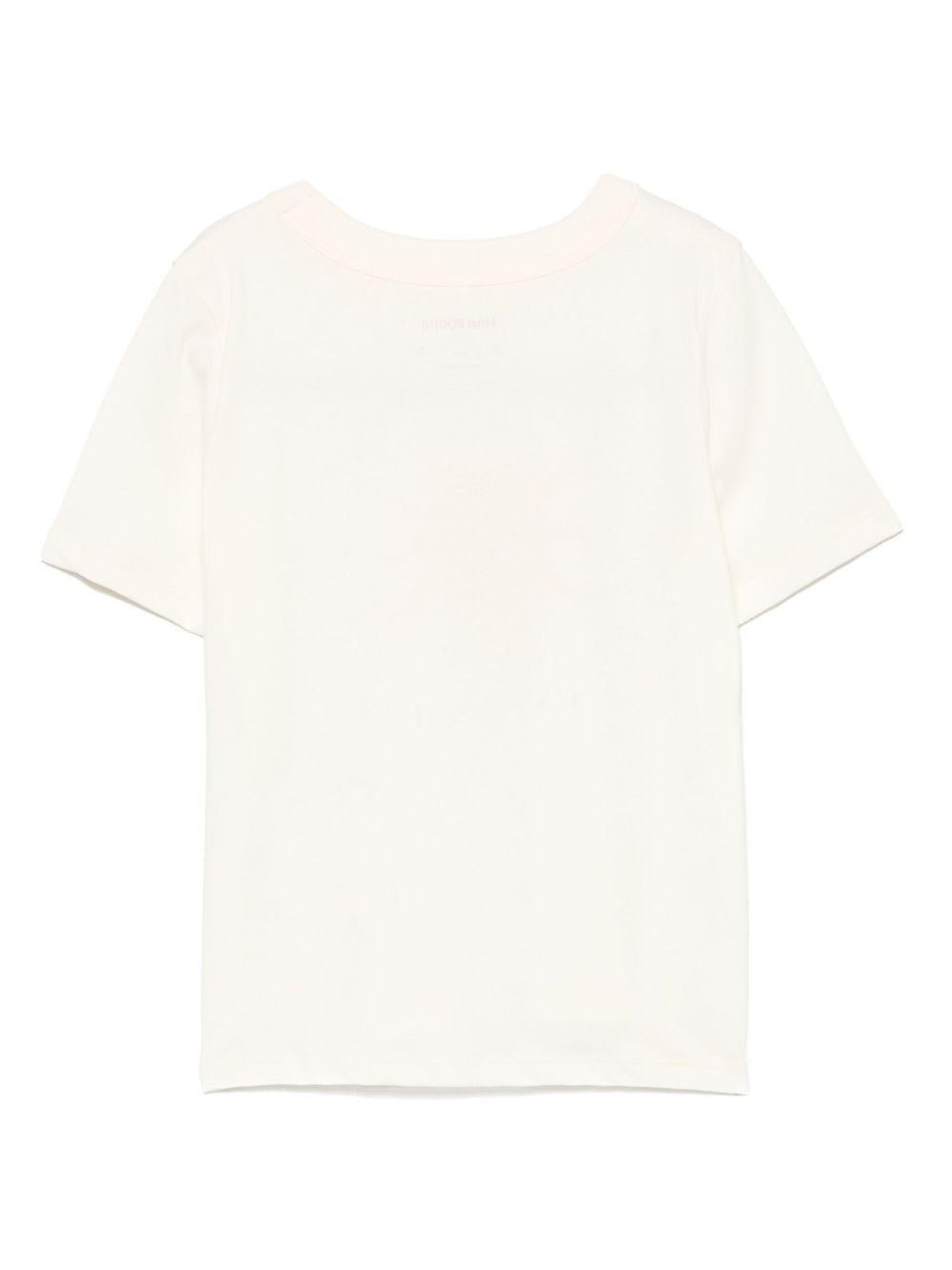 T-shirt per bambina Mini Rodini beige con stampa sole - Rubino Kids