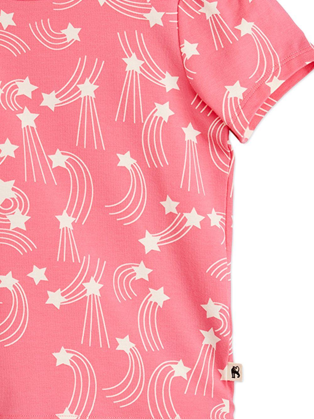 T-shirt per bambina Mini Rodini rosa con stampa all - over stelle - Rubino Kids