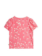 T-shirt per bambina Mini Rodini rosa con stampa all - over stelle - Rubino Kids