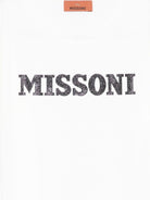 T-shirt per bambina Missoni Kids bianco con logo ricamato - Rubino Kids