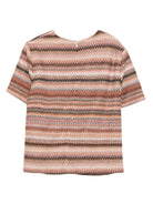 T-shirt per bambina Missoni Kids multicolore con motivo a zigzag - Rubino Kids