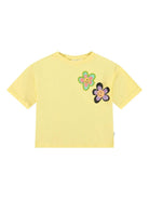 T-shirt per bambina Molo Reinette giallo con ricamo a fiori - Rubino Kids