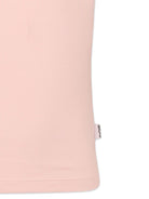 T-shirt per bambina Molo rosa a coste con rifinitura con ruches - Rubino Kids
