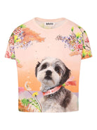 T-shirt per bambina Molo rosa con stampa grafica - Rubino Kids