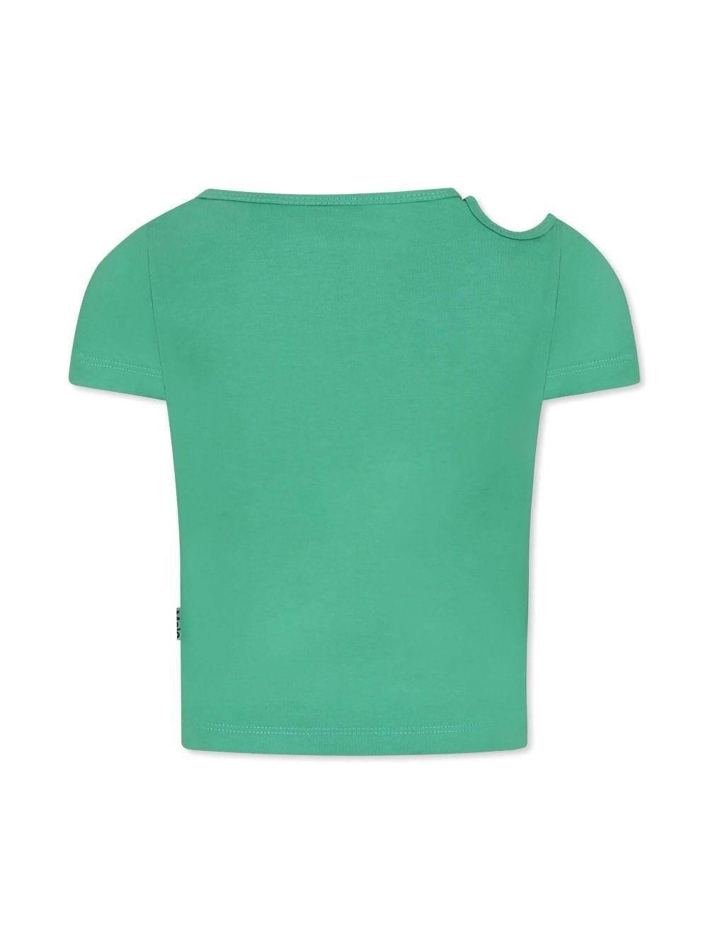 T-shirt per bambina Molo verde con dettaglio cut - out - Rubino Kids