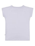 T-shirt per bambina Molo viola a maniche corte con stampa - Rubino Kids