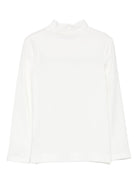 T-shirt per bambina Monnalisa bianca con decorazioni in strass - Rubino Kids