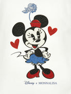 T-shirt per bambina Monnalisa bianca con grafica con Minnie - Rubino Kids