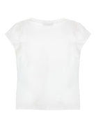 T-shirt per bambina Monnalisa bianca con grafica - Rubino Kids