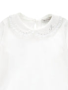 T-shirt per bambina Monnalisa bianca con ruches - Rubino Kids