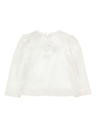 T-shirt per bambina Monnalisa bianca con stampa con logo sul davanti - Rubino Kids