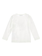 T-shirt per bambina Monnalisa bianca con stampa grafica - Rubino Kids