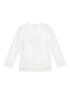 T-shirt per bambina Monnalisa bianca con stampa grafica - Rubino Kids