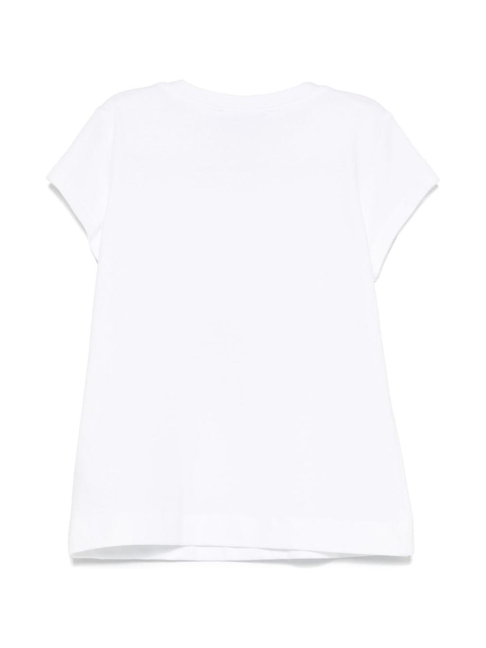 T-shirt per bambina Monnalisa bianco con stampa grafica x Disney - Rubino Kids