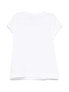 T-shirt per bambina Monnalisa bianco con stampa grafica x Disney - Rubino Kids