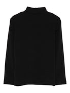 T-shirt per bambina Monnalisa nera con decorazioni in strass - Rubino Kids