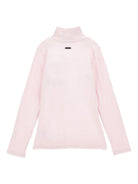 T-shirt per bambina Monnalisa rosa con applicazione a fiori - Rubino Kids