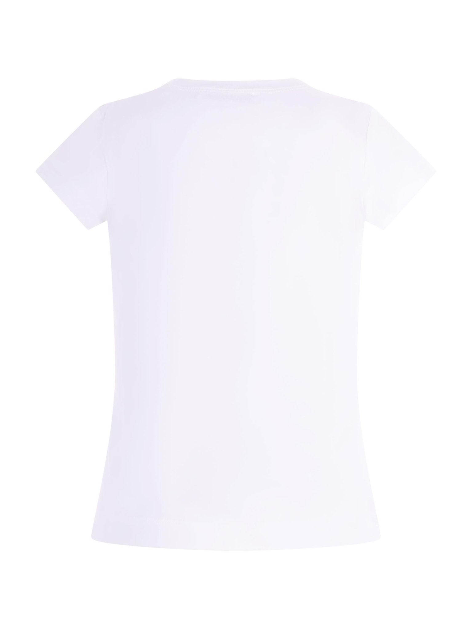 T-shirt per bambina Monnalisa Sweet Candies bianca con stampa grafica - Rubino Kids