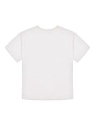 T-shirt per bambina Moschino Kids bianca con motivo Teddy Bear - Rubino Kids