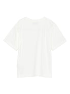 T-shirt per bambina Moschino Kids bianca con stampa teddy - Rubino Kids