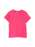 T-shirt per bambina Moschino Kids con motivo Teddy Bear ricamato - Rubino Kids