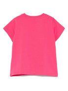 T-shirt per bambina Moschino Kids fucsia con logo Teddy Bear - Rubino Kids