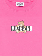 T-shirt per bambina Moschino Kids fucsia con stampa Teddy Bear - Rubino Kids