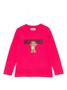 T-shirt per bambina Moschino Kids fucsia con stampa Teddy Bear - Rubino Kids