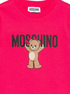 T-shirt per bambina Moschino Kids fucsia con stampa Teddy Bear - Rubino Kids