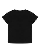 T-shirt per bambina Moschino Kids nera con logo Teddy Bear - Rubino Kids