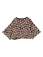T-shirt per bambina Moschino Kids nera con stampa all - over - Rubino Kids