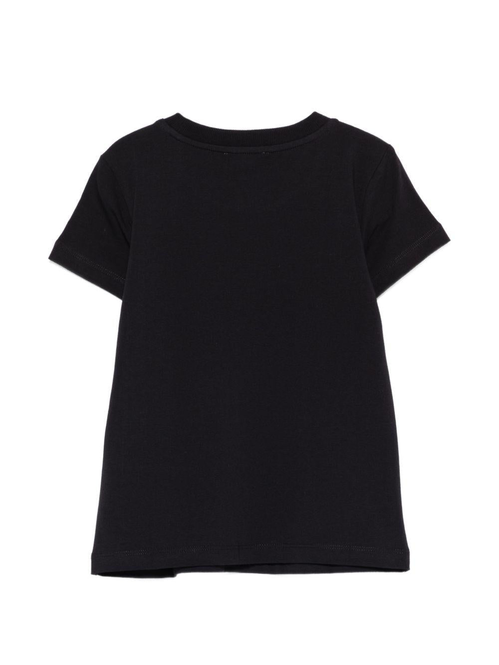 T-shirt per bambina Moschino Kids nera con stampa ciliegie - Rubino Kids