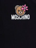 T-shirt per bambina Moschino Kids nera con stampa orsetto - Rubino Kids