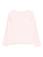 T-shirt per bambina Moschino Kids rosa con maniche lunghe - Rubino Kids